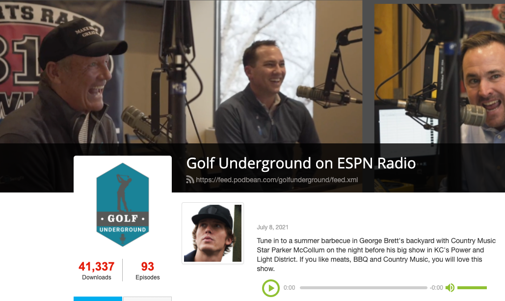 Golf Underground on ESPN Radio with George Brett & Mitch talking KC BBQ, and golf.