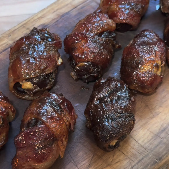 Thumbnail for article: Stuffed Smoked Candied Jalapeño Whomp Bacon-Wrapped Dates