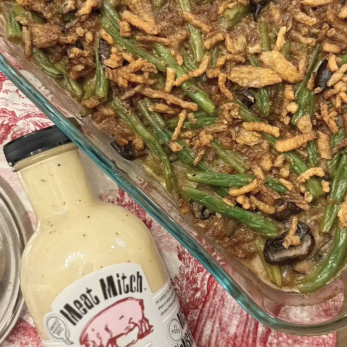 Green Bean Casserole with Meat Mitch White Sauce