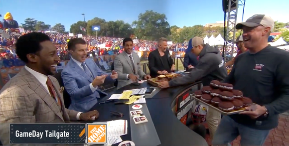 Thumbnail for article: Meat Mitch on ESPN's College GameDay broadcast from Lawrence, Kansas!