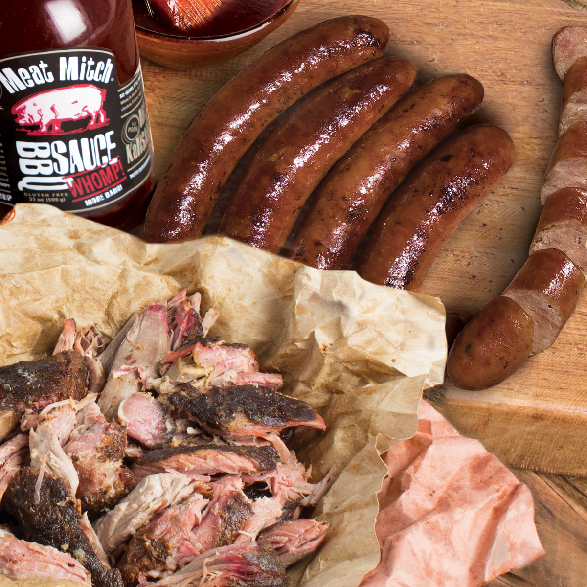 Smoked Sausage Pulled Pork The Squealer Meat Mitch